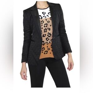 Juicy Couture Black Satin-Trim Blazer